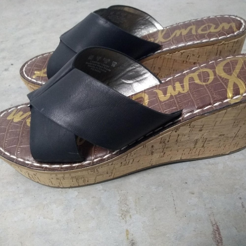 Sam Edelman wedge sandal | black | Size 8